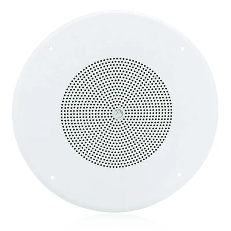 Atlas Sound SD72W 8" Dual Cone Loudspeaker with Transformer and Model 62-8 Baffle System (White) Speakers AtlasIED