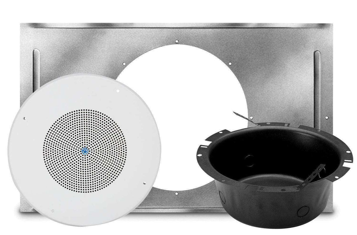 Atlas Sound SD72W-KIT4 Qty 4 SD72 Speaker, 62-8 Baffle, CS95-8 Back Box, and 81-8R T-Bar Bridge Kit Speakers AtlasIED