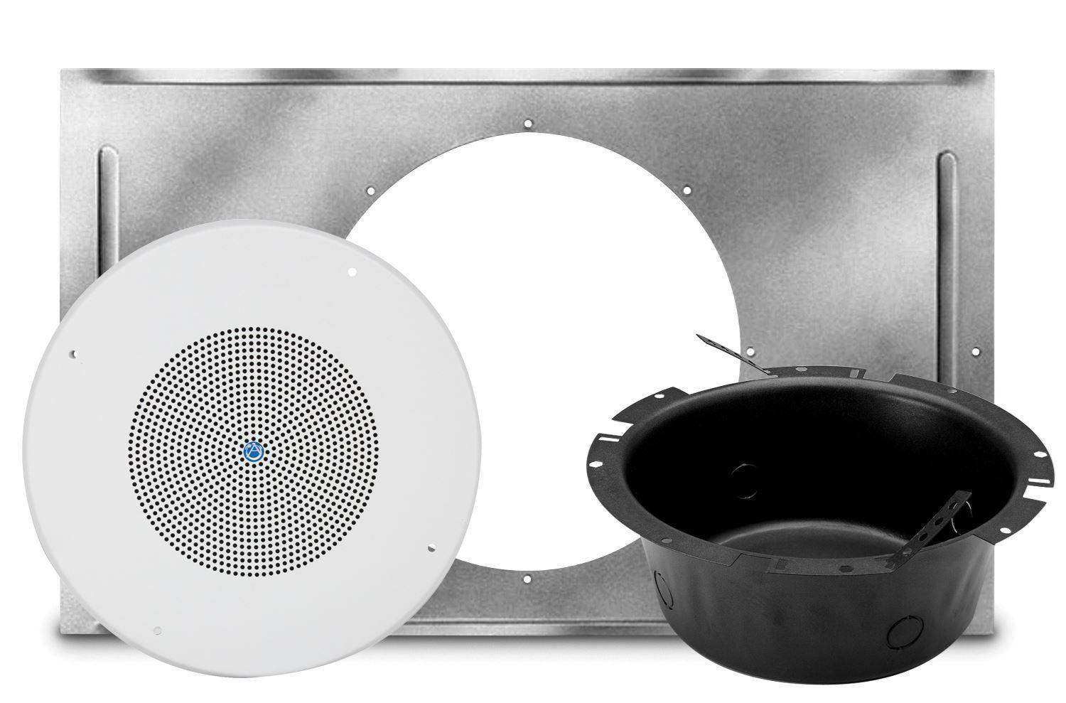 Atlas Sound SD72W-KIT4 Qty 4 SD72 Speaker, 62-8 Baffle, CS95-8 Back Box, and 81-8R T-Bar Bridge Kit Speakers AtlasIED