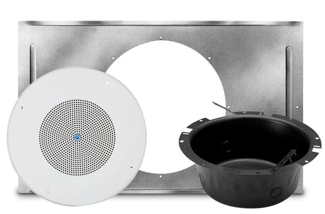 Atlas Sound SD72W-KIT4 Qty 4 SD72 Speaker, 62-8 Baffle, CS95-8 Back Box, and 81-8R T-Bar Bridge Kit Speakers AtlasIED