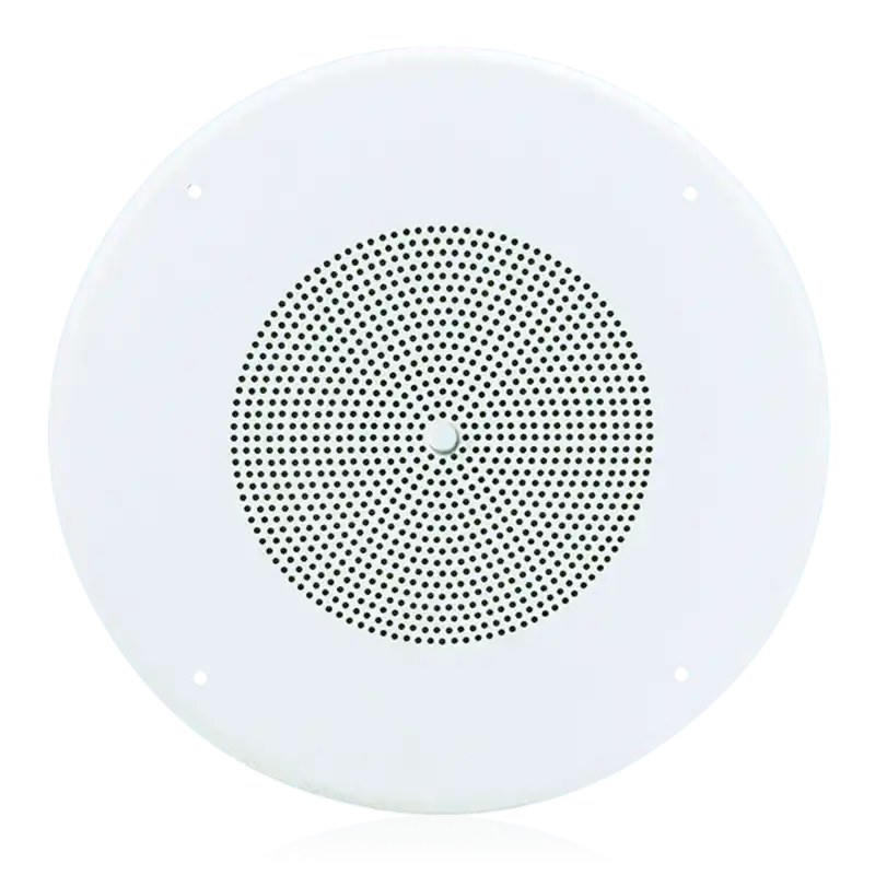 Atlas Sound SD72WV 8" Dual Cone In-Ceiling Speaker with 25V/70V 5-Watt Transformer and 62-8 Baffle with Volume Control Speakers AtlasIED