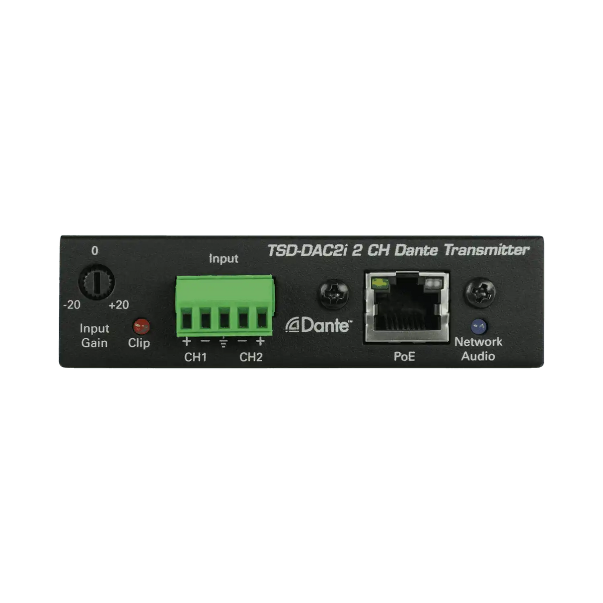 Atlas Sound TSD-DAC2I 2-Channel Balance Line Input to Dante® Interface Intercoms AtlasIED