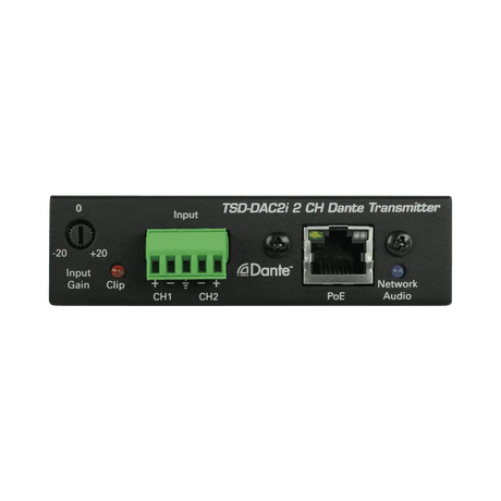 Atlas Sound TSD-DAC2I 2-Channel Balance Line Input to Dante® Interface Intercoms AtlasIED