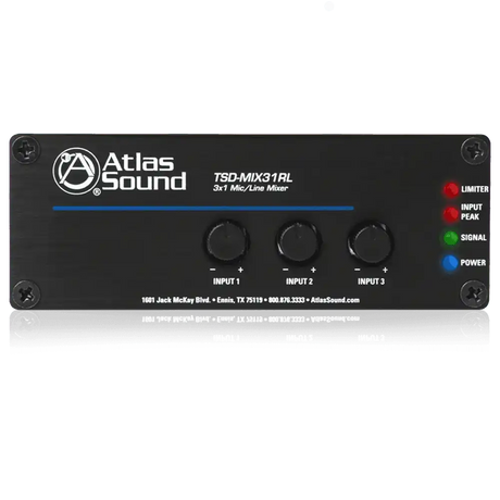 Atlas Sound TSD-MIX31RL 3 x 1 Mic/Line Mixer Audio Mixers AtlasIED