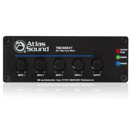 Atlas Sound TSD-MIX41 4 x 1 Mic/Line Mixer Audio Mixers AtlasIED