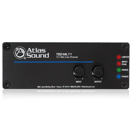 Atlas Sound TSD-ML11 1 x 1 Mic/Line Preamp Microphone Accessories AtlasIED
