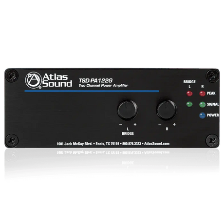 Atlas Sound TSD-PA122G 12W x 2 4 2-Channel Power Amplifier Audio Amplifiers AtlasIED
