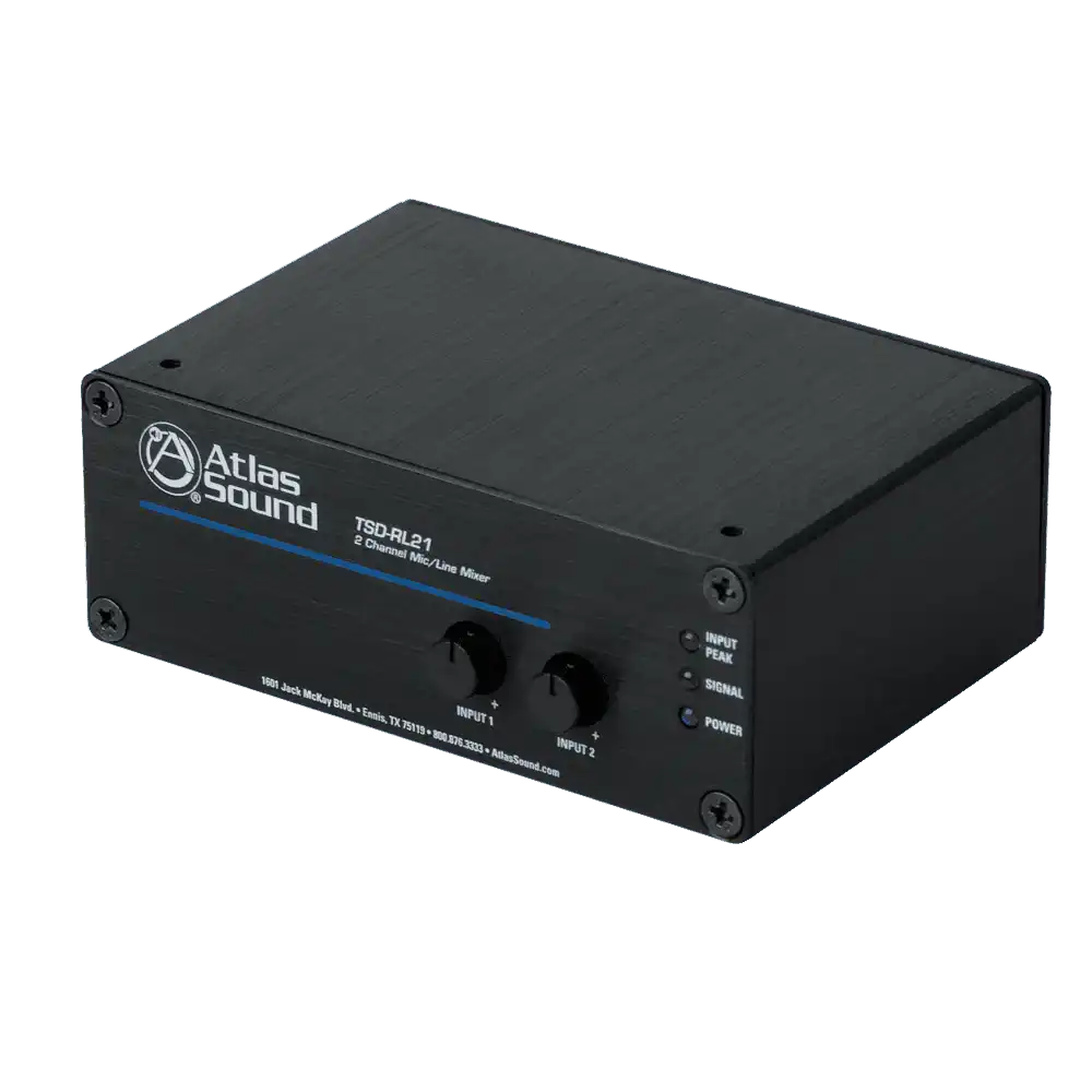 Atlas Sound TSD-RL21 Two Channel Mixer Audio Mixers AtlasIED