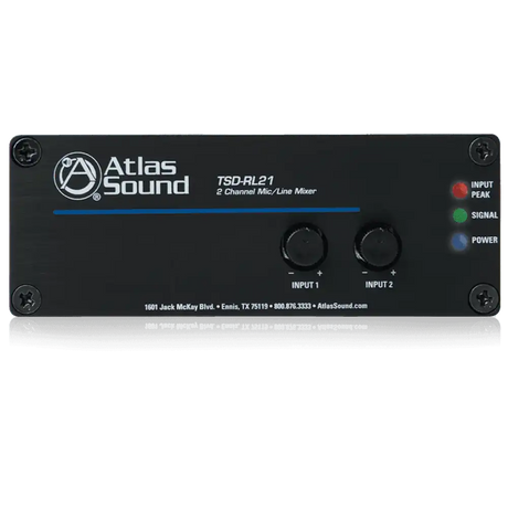 Atlas Sound TSD-RL21 Two Channel Mixer Audio Mixers AtlasIED