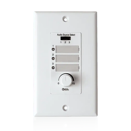 Atlas Sound WPD-RISRL Wall Plate Input Select Switch with Volume Control 10k Pot and Input Indicator Use With AAPHD Amplifiers Intercoms AtlasIED
