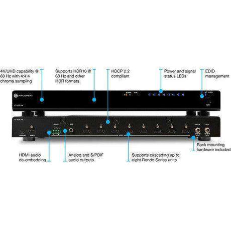 Atlona 1x8 HDMI Distribution Amplifier (1 RU) - AT-RON-448 Video Atlona