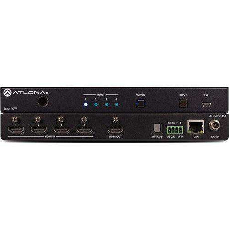 Atlona 4K HDR Four-Input HDMI Switcher with Auto-Switching - AT-JUNO-451 Video Transmitters Atlona