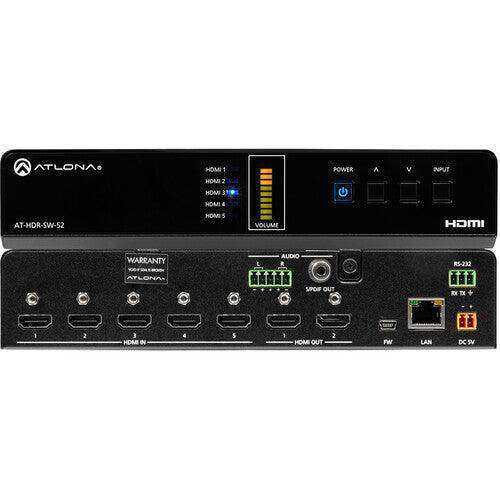 Atlona 5x2 4K HDR HDMI Matrix Switcher - AT-HDR-SW-52 Video Transmitters Atlona