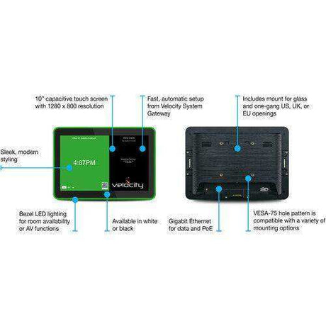 Atlona AT-VTP-1000VL-BL Velocity 10" Touch Panel (Black) Video Transmitters Atlona