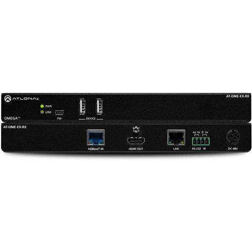 Atlona Omega 4K UHD HDMI/USB-over-HDBaseT Receiver (330') - AT-OME-EX-RX Video Transmitters Atlona