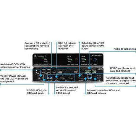 Atlona Omega 4x2 4K/UHD multiformat matrix switcher - AT-OME-MS42-HDBT Video Transmitters Atlona