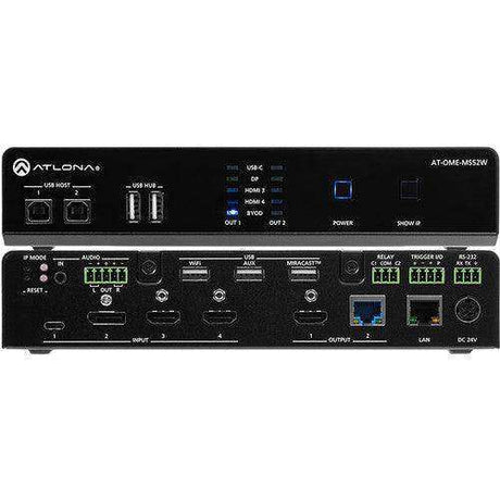 Atlona Omega 5x2 4K/UHD Multi-Format Matrix Switcher - AT-OME-MS52W Video Transmitters Atlona