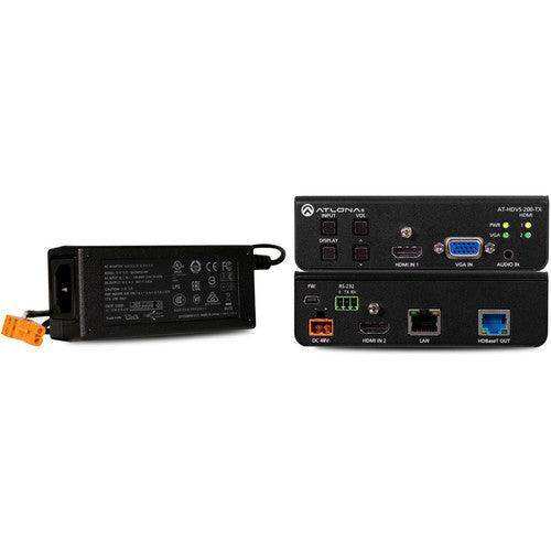 Atlona Three-Input HDMI/VGA to HDBaseT Switcher (AC Powered) - AT-HDVS-200-TX-PSK Video Transmitters Atlona