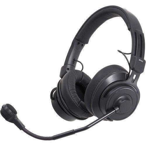 Audio-Technica BPHS2A-UT Stereo Broadcast Headset with Hypercardioid Dynamic Boom Microphone (Unterminated) Microphones Audio-Technica