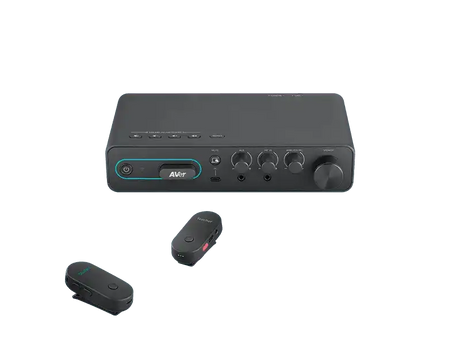 AVer AmpliWave Lite Classroom Audio System - Amplifier Box with Two Wireless Mics - AMPLILITE Video Conferencing AVer