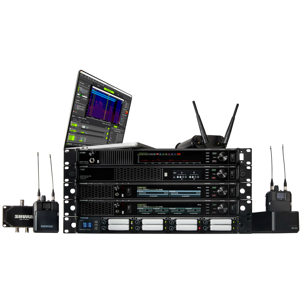 Shure P10T PSM®1000 Dual Rack Unit Transmitter - P10T=-H22 Microphones Shure