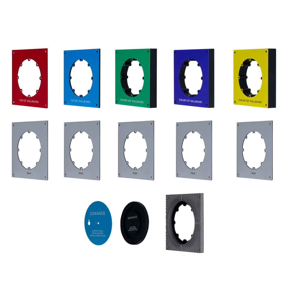 Sonance SA4-TrimKit-Flush-GYP-RND – Round Flush Drywall Trim Kit Speaker Accessories Sonance