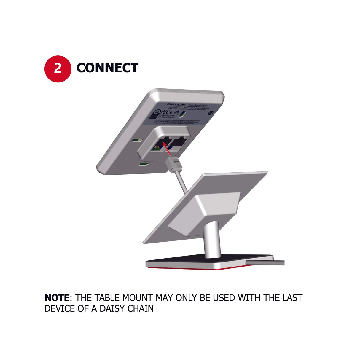 Biamp Apprimo TEC-X-TM Table Mount (White) - 911.1843.900 Room Control Biamp