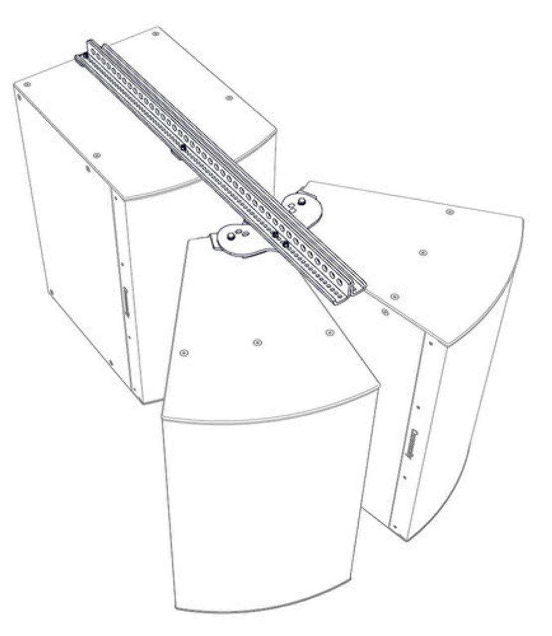 Biamp Community HSB3-SBR54 I SERIES Dual Horizontal Splay w/ Ext Kit for 3-Way Models (White) - 911.0990.900 Speakers Biamp