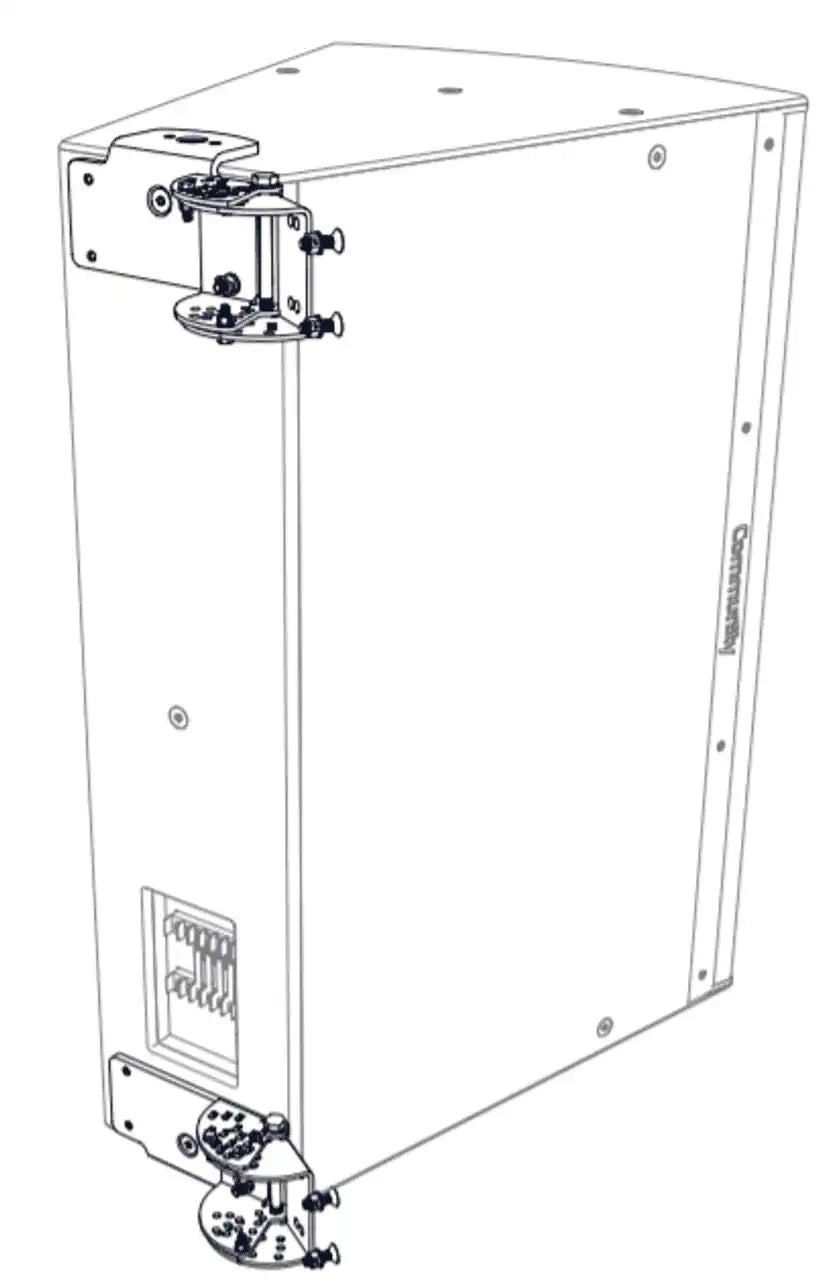 Biamp Community HVS3 I SERIES H/V Splay Bracket Extension Kit for 3-Way Models (White) - 911.0996.900 Speakers Biamp