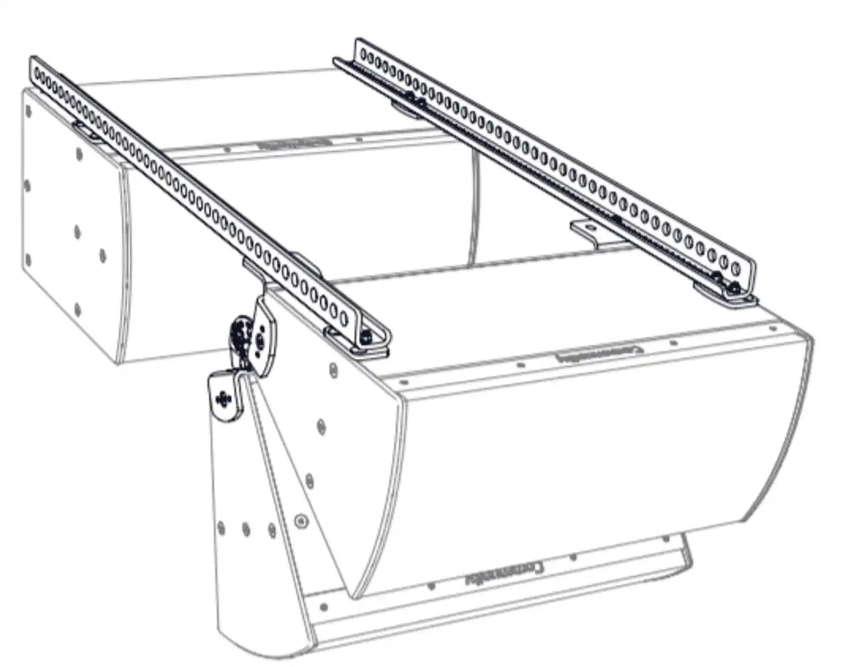 Biamp Community VSB-SBR54 I SERIES Dual Vertical Splay with Ext Kit for 2-Way Models (White) - 911.1337.900 Speakers Biamp