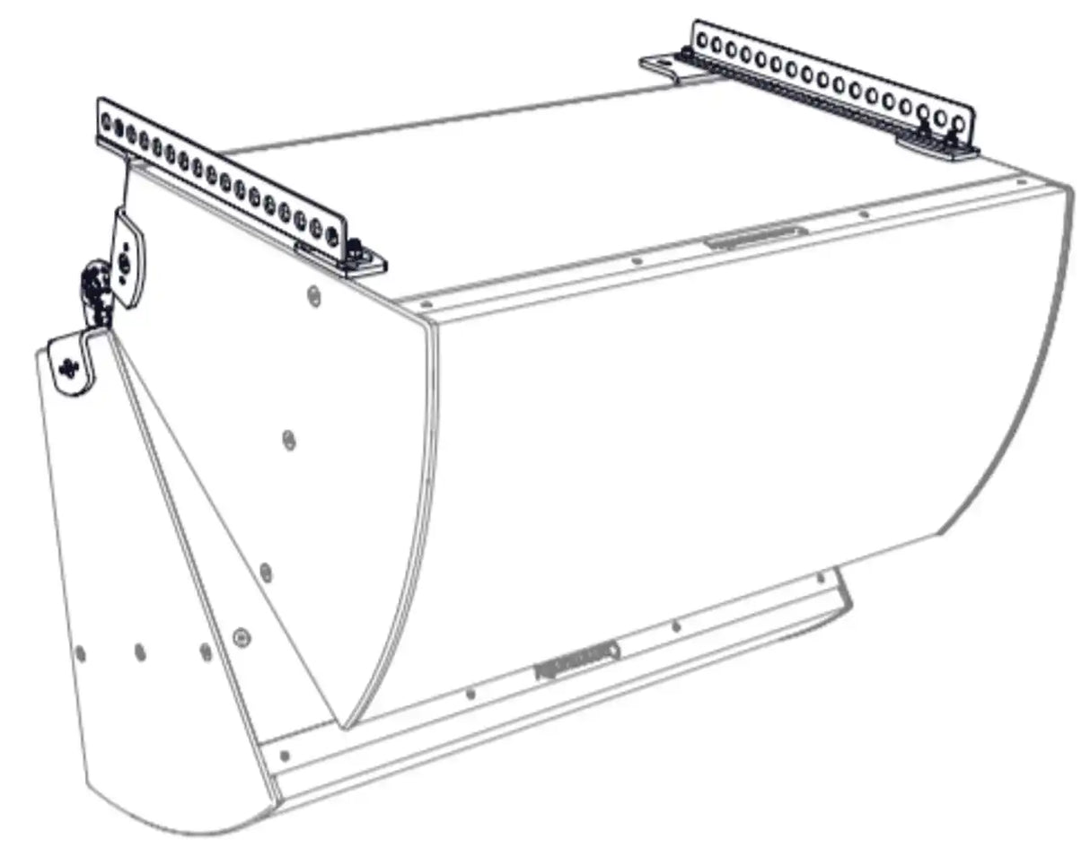 Biamp Community VSB3-BFR22 I SERIES Dual Vertical Splay Kit for 3-Way Models (White) - 911.1331.900 Speakers Biamp