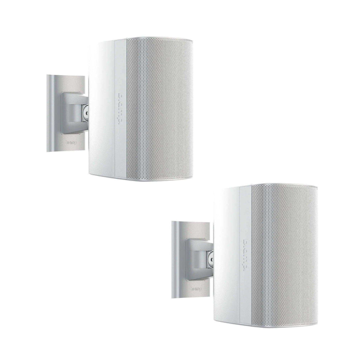 Biamp Desono DX-S5 5” High Output Coaxial Surface Mount Indoor/Outdoor Loudspeaker w/ HF compression driver. 8 Ohm or 70V/100V operation, included ClickMount pan-tilt mounting bracket (Pair, White) - 910.0108.900 Speakers Biamp