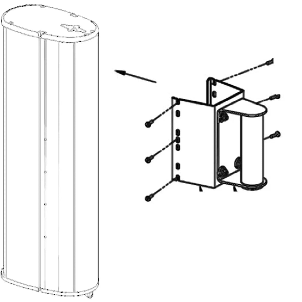 Biamp Desono E200-SAK ENTASYS 200 Stand Adapter Kit (White) - 911.1379.900 Speakers Biamp