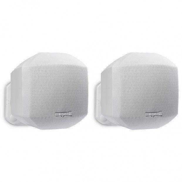 Biamp Desono MASK2 2.5" compact design surface mount loudspeaker, 8 ohms / 50 watts, wall bracket included (Pair, White) - 911.0636.900 Speakers Biamp