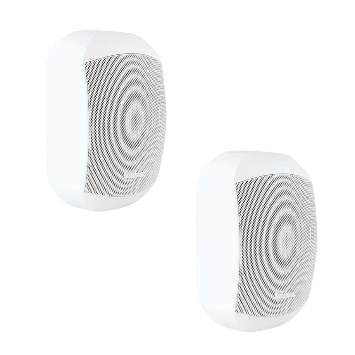 Biamp Desono MASK6CT 6.5" design two-way surface mount loudspeaker, 70 - 100 volt / 60 watts or 16 ohms / 200 watts, CLICKMOUNT bracket and safety cable included (Pair, White) - 911.0644.900 Speakers Biamp