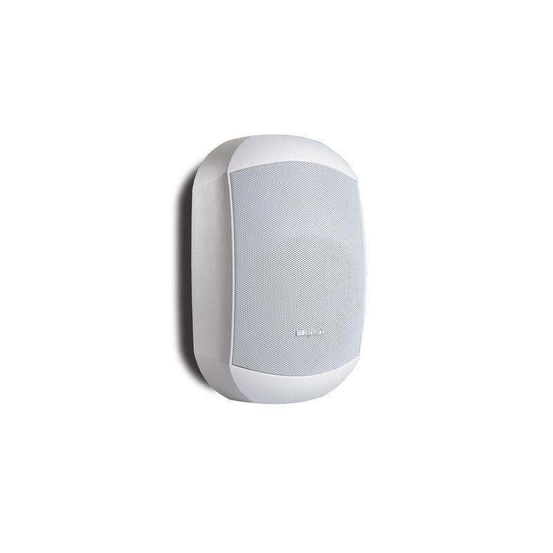 Biamp Desono MASK6CT 6.5" design two-way surface mount loudspeaker, 70 - 100 volt / 60 watts or 16 ohms / 200 watts, CLICKMOUNT bracket and safety cable included (Pair, White) - 911.0644.900 Speakers Biamp