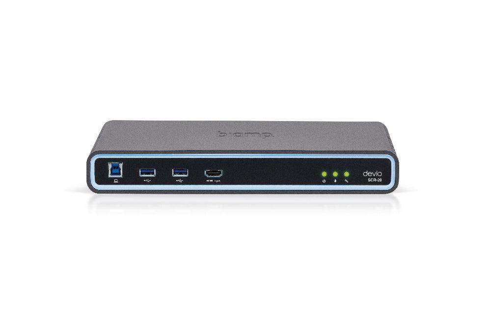 Biamp Devio conference room hub with Parlé ceiling mic bundle (White) Audio Conferencing Biamp