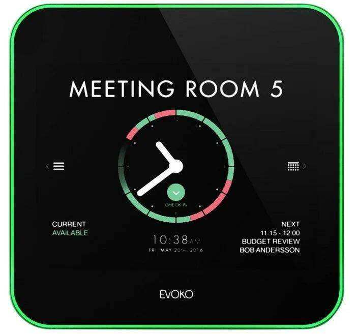 Biamp Evoko Liso Room Manager Self-hosted room booking display with mounting kits for standard and glass walls - 910.1969.900 Room Reservation Biamp