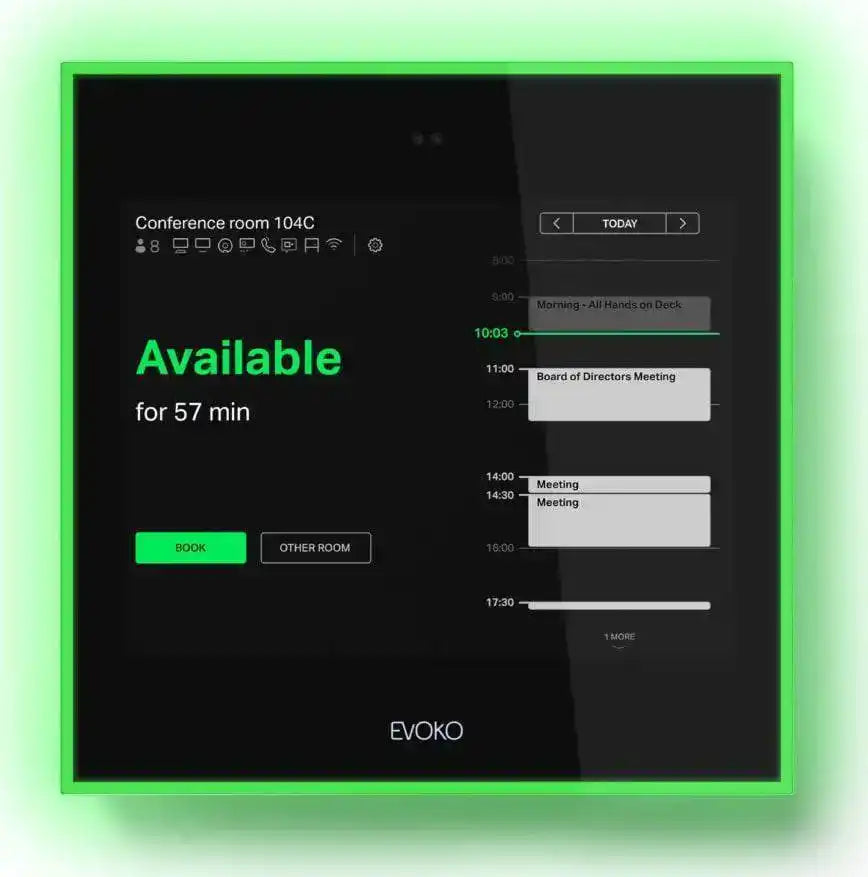 Biamp Evoko Naso Room Manager including a 1 year Evoko Room License - Cloud Based - 910.2267.900 Room Reservation Biamp