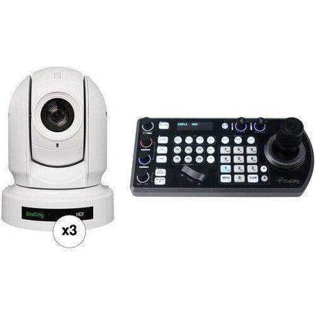 BirdDog EYES P400 4K 10-Bit Full NDI PTZ 3-Camera Kit (White) - BDP400BUNDLE-WWW Production BirdDog