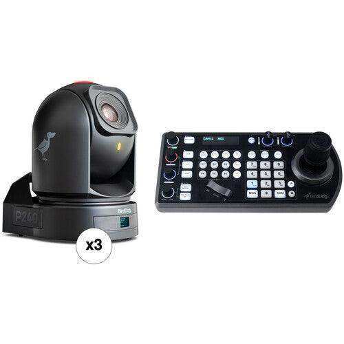 BirdDog P240 40X Full NDI PTZ 3-Camera Bundle (Black) - BDP240BUNDLE-BBB Production BirdDog