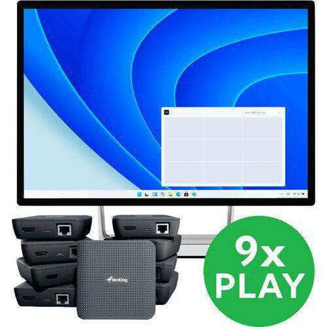 BirdDog VideoWall Software with 9 x PLAY 4K NDI Players Kit - BDVW-9PACK Production BirdDog