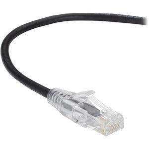 Black Box C6APC28-BK-07 7FT BLACK CAT6A SLIM 28AWG PATC H CABLE 500MHZ UTP CM SNAGLESS Audio & Video Cables Black Box