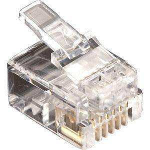 Black Box FMTP611-10PAK RJ11 UNSHIELDED MODULAR PLUG 6- WIRE 10-PACK Networking Black Box
