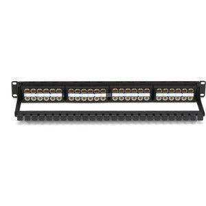 Black Box JPM820A-HD CAT6 PATCH PANEL FEED-THROUGH 1 U UNSHIELDED 48-PORT Networking Black Box