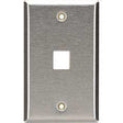 Black Box WP370 1-PORT SINGLE-GANG KEYSTONE STA INLESS STEEL WALLPLATE Networking Black Box