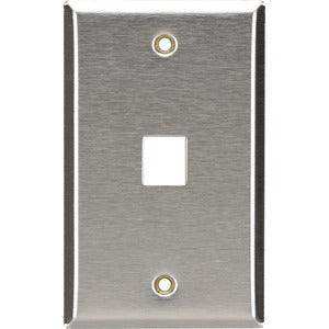 Black Box WP370 1-PORT SINGLE-GANG KEYSTONE STA INLESS STEEL WALLPLATE Networking Black Box