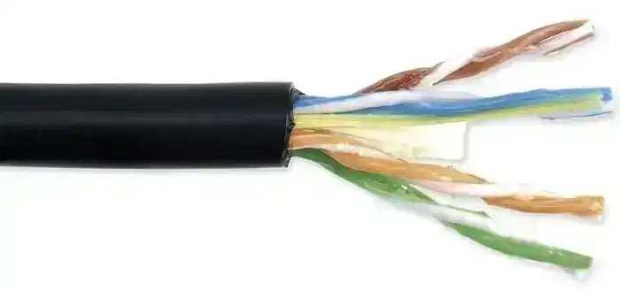 Liberty AV 24-4P-L6SH-BLK CAT6 SHielded Twisted Pair Ethernet Cable, 1000ft,Black Networking Cable Liberty AV