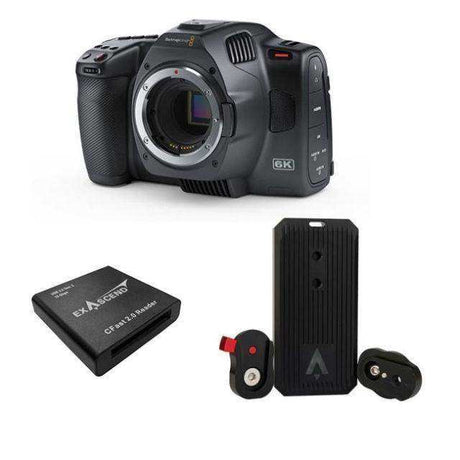 Blackmagic Design Pocket Cinema Camera 6K G2 & Exascend Gecko Portable 4TB SSD with Free Cfast 2.0 Card Reader Bundle Production Blackmagic Design