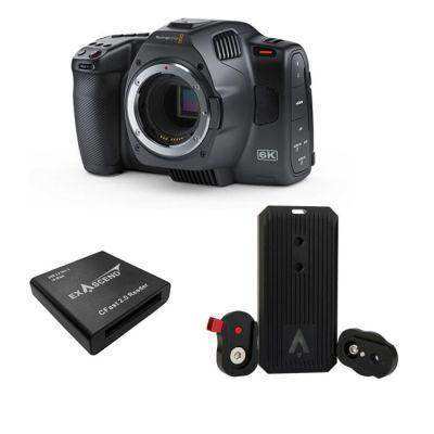 Blackmagic Design Pocket Cinema Camera 6K G2 & Exascend Gecko Portable 8TB SSD with Free Cfast 2.0 Card Reader Bundle Production Blackmagic Design